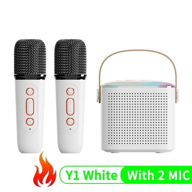 Y1 New Hot Bluetooth Speaker Portable Home Cute Karaoke Mini Wireless Audio with Microphone K Song Family Singing Machine