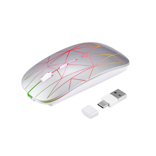 Suitable for Microsoft Surface Light up Silent Type c+USB Dual Interface Mouse Wireless Mouse