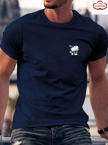 Men'S Heavyweight 210gsm 100% T-Shirt - White Crew Neck Casual Everyday & Formal Tee - Soft Breathable Fabric for Beach, Office, Parties - Minimalist Everyday Essential Wardrobe Staple, Beach T Shirt, Party Attire, Simple Des