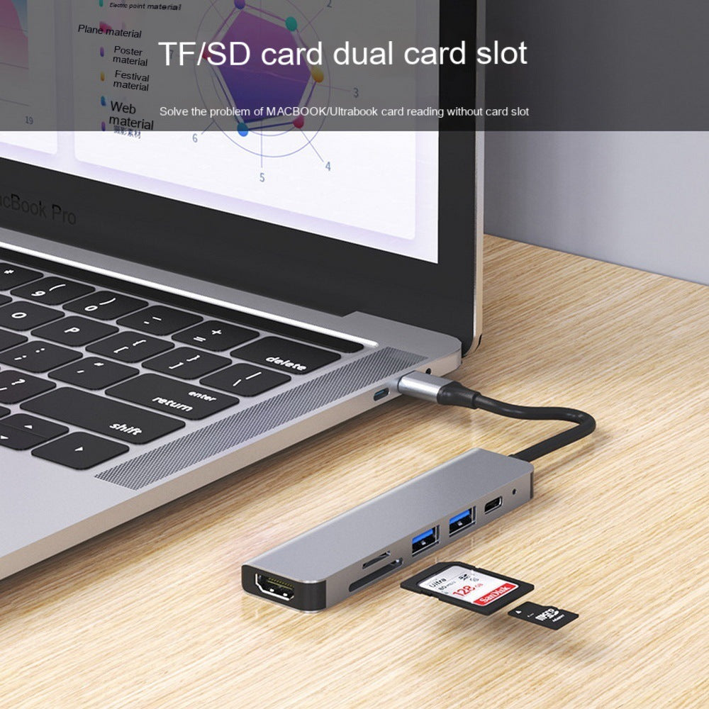 USB C Six in One Expansion Dock Notebook Multifunctional Converter