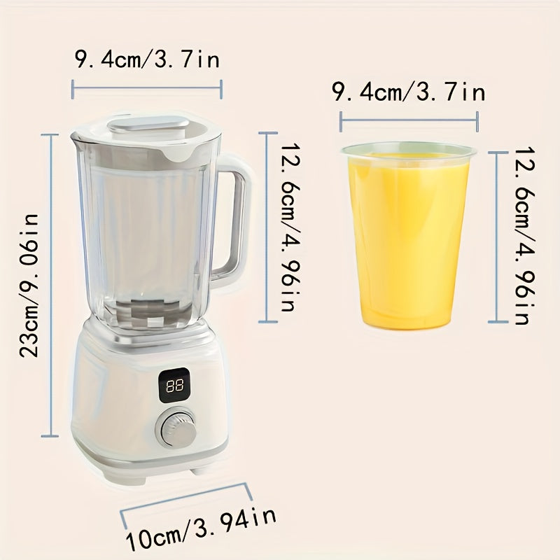 [USB Rechargeable] NIJ Small Home Fruit Juicer, 7, 4V Mini Ice Crusher With LED Display Mixer, USB Rechargeable Portable Blender For Smoothies And Shakes, Fresh Juice - Compact Juicer For Instant Nutrition
