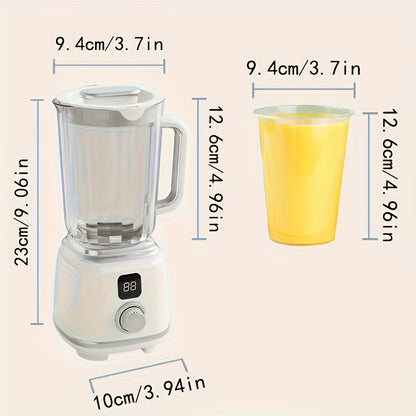 [USB Rechargeable] NIJ Small Home Fruit Juicer, 7, 4V Mini Ice Crusher With LED Display Mixer, USB Rechargeable Portable Blender For Smoothies And Shakes, Fresh Juice - Compact Juicer For Instant Nutrition