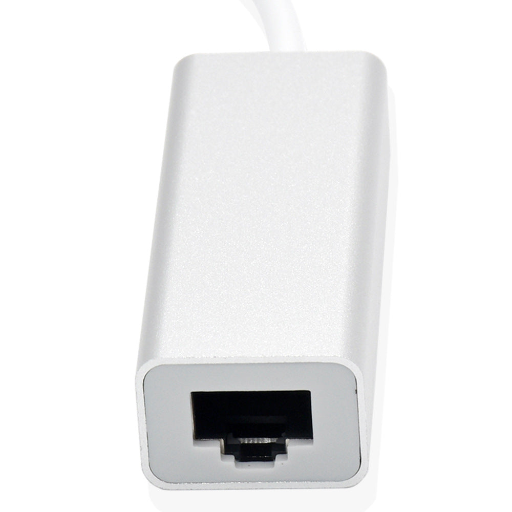 Aluminum alloy 2.0USB 100Mbps Ethernet card with no drive and cable Type-C to RJ45 Ethernet interface converter