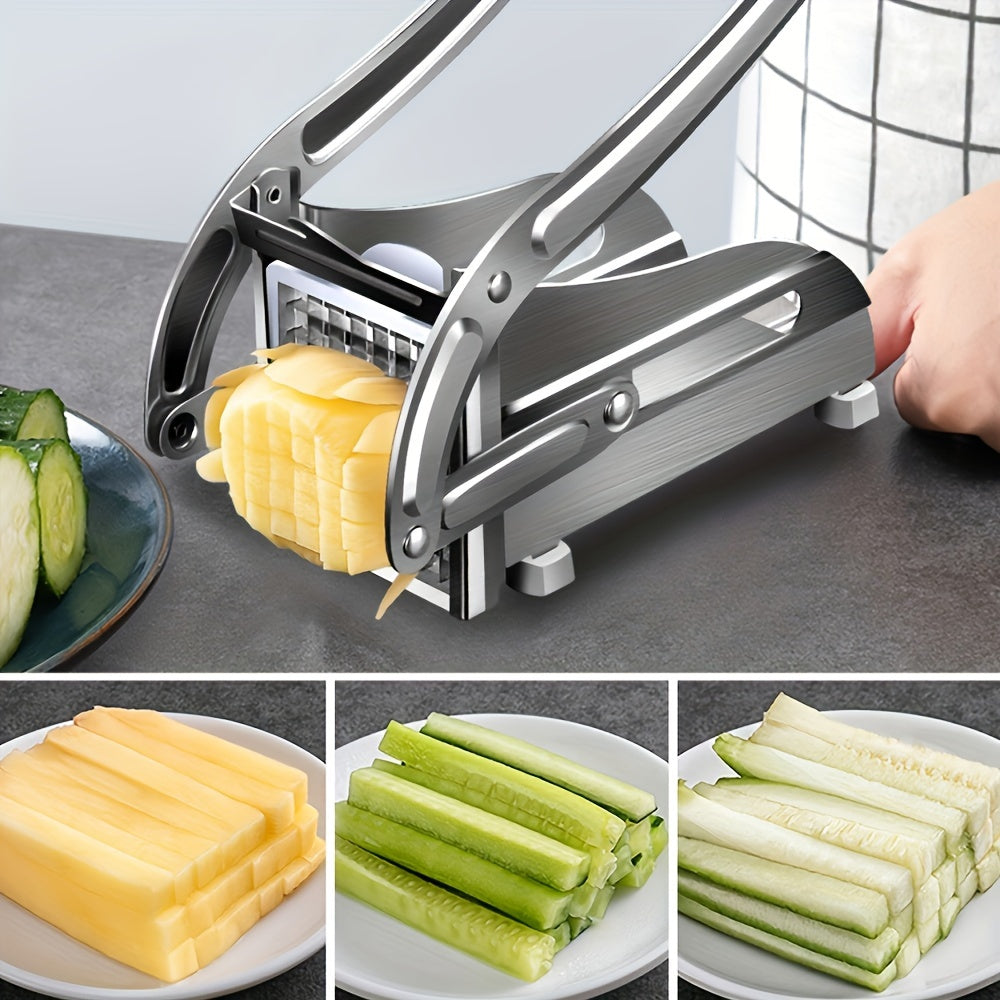 Vegetable Cutter, French Fries Cutter, Stainless Steel Fruit Cutter, Potato Chipper, Potato Slicer, Vegetable Chopper, Onion Chopper, Food Chopper, Chopper Potato Carrot Cucumber, Kitchen Supplies, Kitchen Gadgets, Kitchen Ac