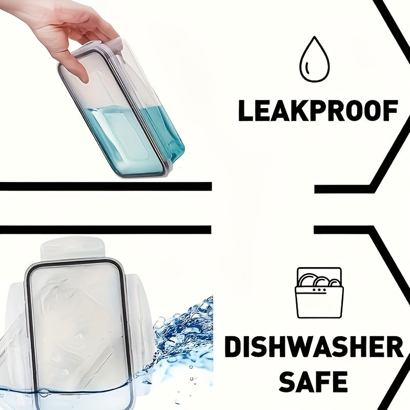 12pcs/24pcs Storage Containers, Five Sizes, Reusable Sealed Lid PP Material Snap-On Organizer Boxes for Fruits, Vegetables, Salads, Pasta, Meat, Bento, Lunch