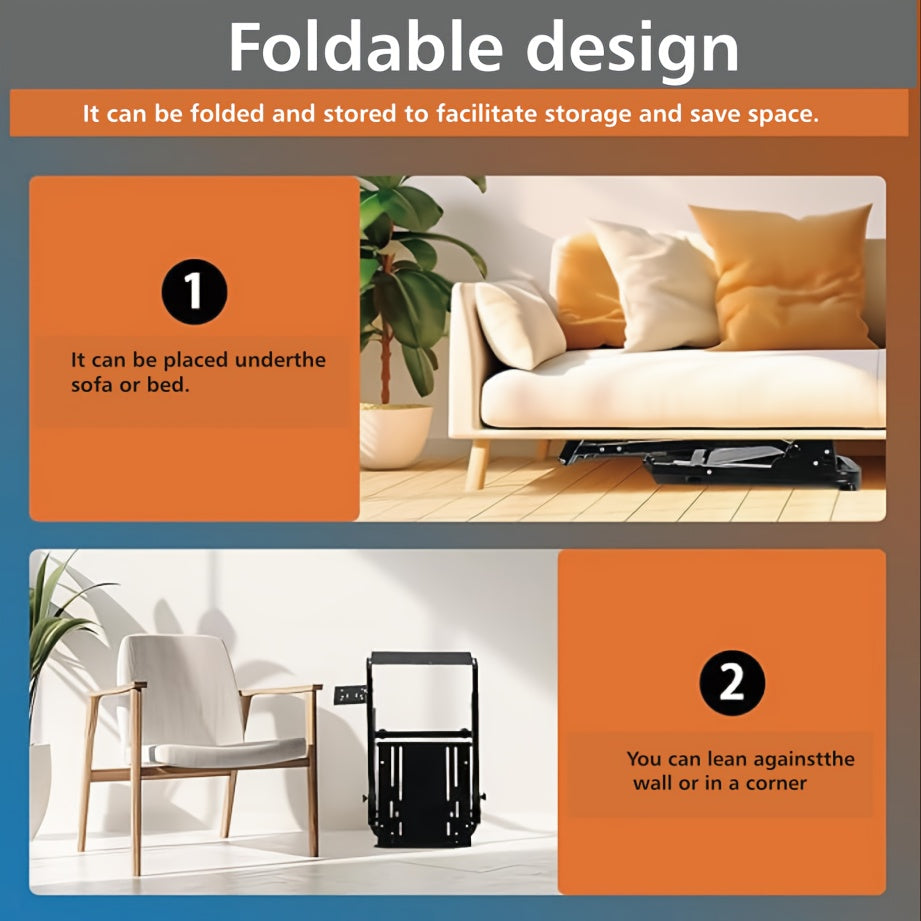 Logitech G27/G25/G29 Racing Wheel Stand - Adjustable Height & Angle, Ergonomic Design for SIM Racing, Compatible with PS4 & PC (Steering Wheel Not Included), Gaming Cockpit Setup | Sleek Metal Finish | Durable Gaming Accessor