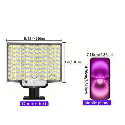 [Solar Wall Sconce] solar wall sconce, 106 LED solar outdoor light with motion sensor, adjustable angle, yard garden solar wall sconce with 110inch cable