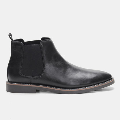 Men'S Chelsea Boots - Classic Ankle Boots with Elastic Closure, Glossy Black Faux, Cushioned Insole & Non-Slip PVC Sole - Formal & Casual Shoes for Everyday, Office, Events - Extended Sizes up to EU 46 (US Men'S 12) - Model #