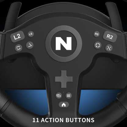 NiTHO Drive Pro ONE V200 Gaming Racing Wheel & Pedals - 270-Degree Steering Wheel with Integrated Sequential Gear Shifter, Multi-Use Motion Sensing for PC, PS4, Xbox One, Xbox Series X/S, Driving Car Simulator, Driving Simula