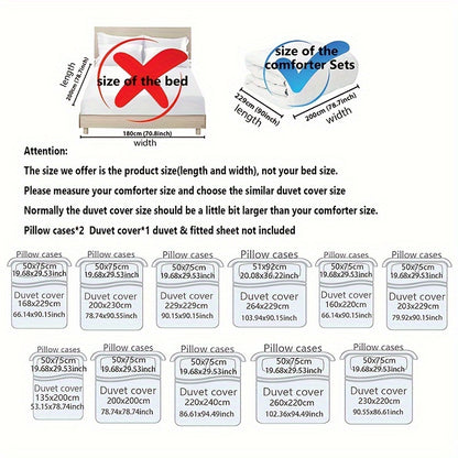 3pcs Black and Gray Floral Pattern Duvet Cover Set - 1 Duvet Cover + 2 Pillowcases, High-Definition Print, Polyester, All-Season Comfort, Machine Washable, Ideal for Home and Dorm Use, Dorm Room Essentials|Floral Pattern Bedd