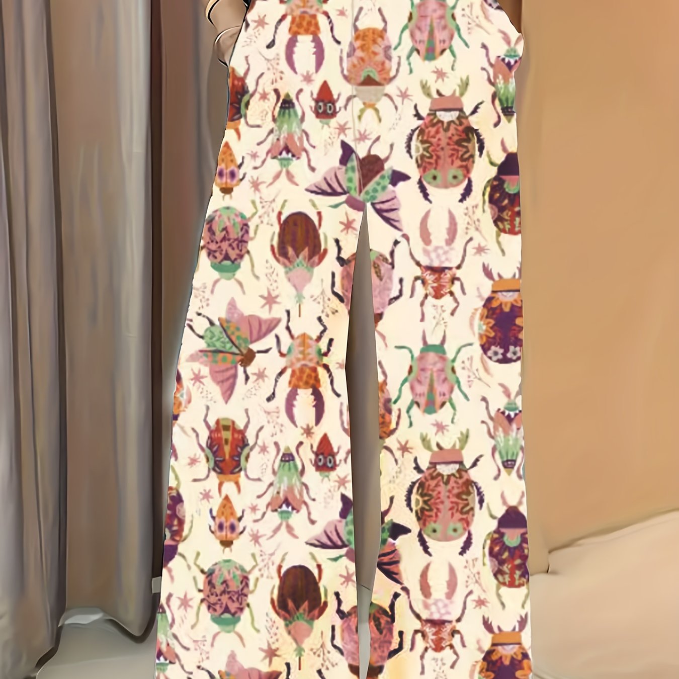 Women's Wide-Leg Trousers with Elastic Waist & Loose Fit - Casual Summer Pants, Non-Stretch Machine-Washable Fabric, Spring/Fall Long Pants for Dresses/Skirts Outfits (No Stretch) - Female Casual Wear Style