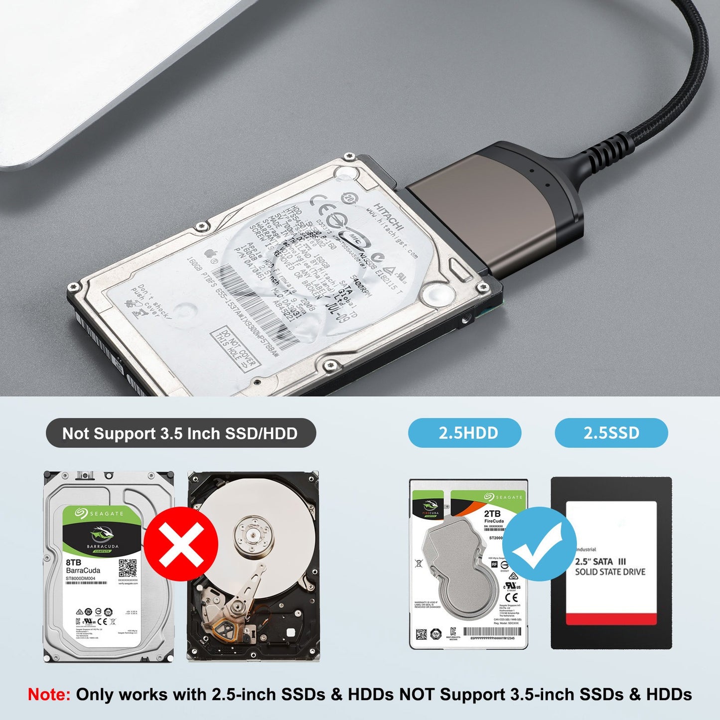 TYPE-C to SATA easy drive cable serial hard drive 2.5-inch portable hard drive adapter cable USB aluminum alloy shell