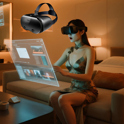 Surprise Gift: VR Glasses for Smartphones - 3D VR Headset with Adjustable Headband & Lenses, No Charging//Electronics, Compatible with iPhone/, PC/PS4/ Switch, Ultra-Realistic Private Cinema Experience, Plug & Play, Ideal for