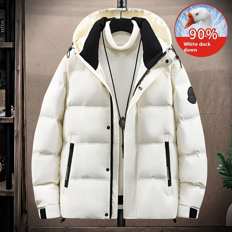 Hooded Thickened Warm Down Jacket Male