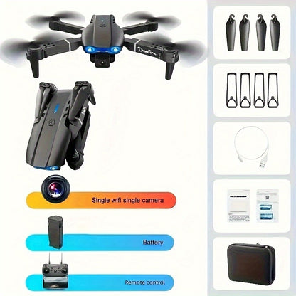 E99 Drone with One-Click Takeoff, 360° Flip & Navigation - Foldable Wings, 50M Altitude, 4M/S Speed, 6-8Min Flight Time, Outdoor Adventure Drone with Remote Control, Durable & Portable Design