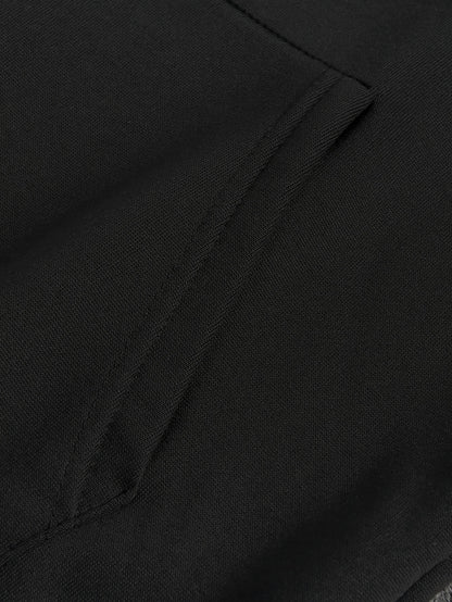 Men's Casual Hooded Sweatshirt with Bold 404 Graphic Print & Humorous Text, Loose Fit Streetwear Pullover, Black/White Lettering, Front Pockets, Non-Stretch Fabric, Sweater Hoodie, Relaxed Clothing, Trendy Design, Functional