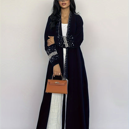 1pc 's Full-Length Arabic/Dress Abaya Robe with Matching Chiffon-like Headscarf-like Turban-like Cover - Elegant Traditional Muslim Dress for Weddings, Hajj, Umrah, Daily Wear - Hand Washable, All-Season