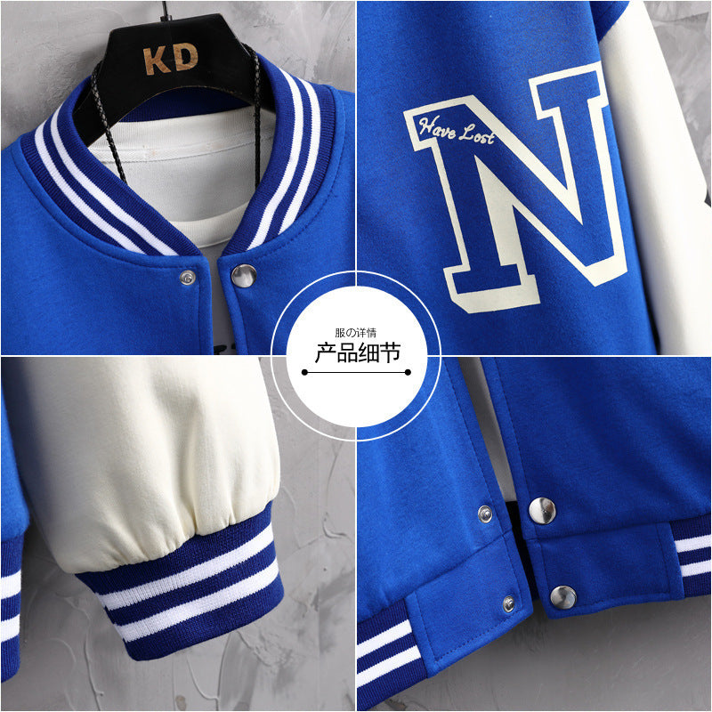 Baseball jacket, men's spring and autumn couple outfit, autumn and winter men's loose trendy brand American ins student jacket top