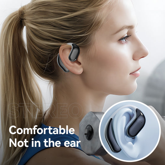 OWS over the ear wireless Bluetooth earphones with ultra long battery life and no in ear sports running earphones