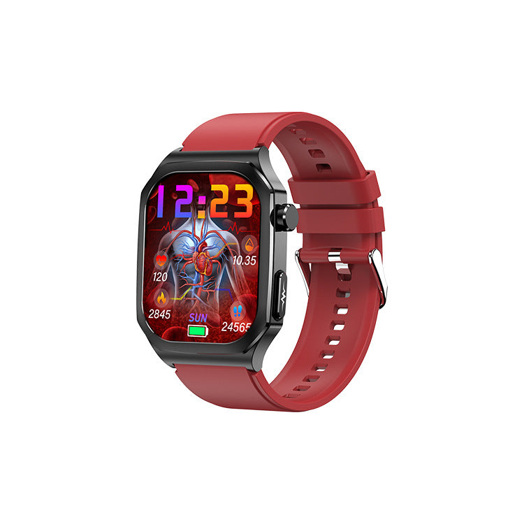 et280 smart watch Bluetooth call ECG non-invasive uric acid blood lipid SOS heart rate blood oxygen monitoring