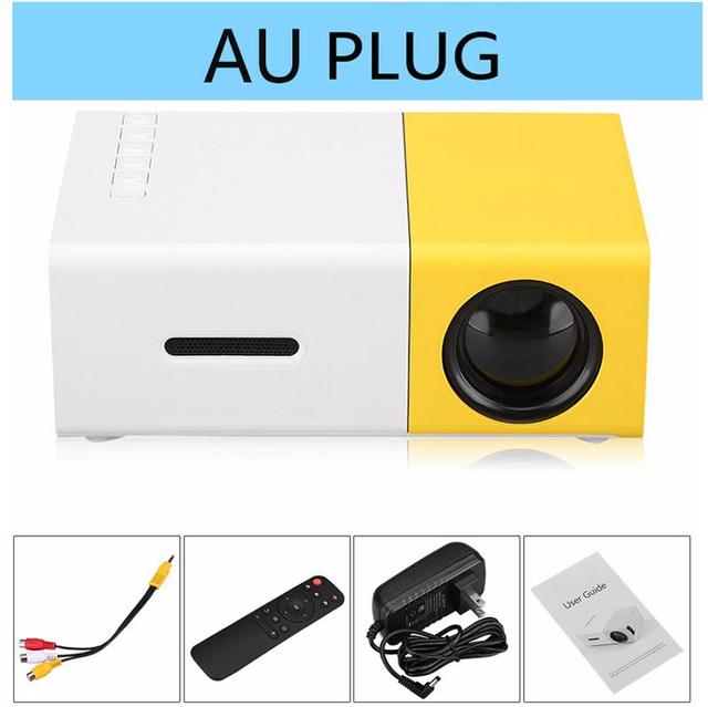 Mini YG300 LCD Projector 400 - 600 Lumens 320 x 240 Pixels 3.5mm Audio/HDMI/USB/SD Inputs Media Proyector/Beamer