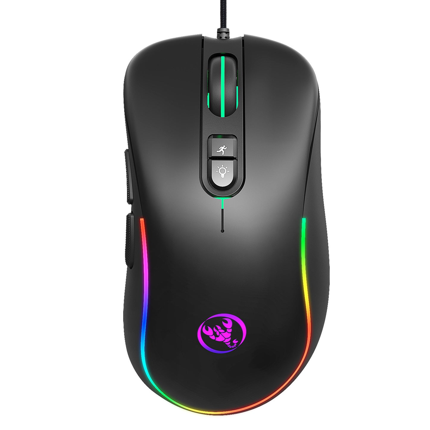 7D key gaming mouse, macro programmable RGB luminous gaming wired mouse