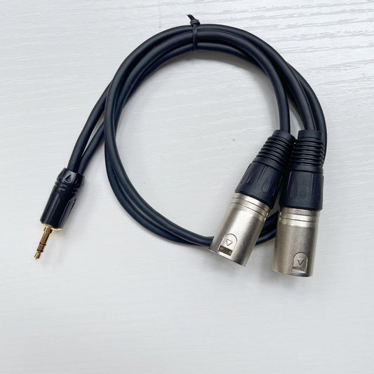 3.5mm 1/2 conversion dual XLR cable, 3.5 pairs of dual XLR male and female three core to two XLR male and female audio cable