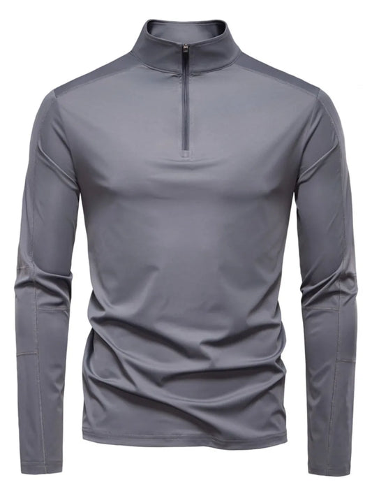 Men's Sun Protection Long Sleeve Half-Zip T-Shirt