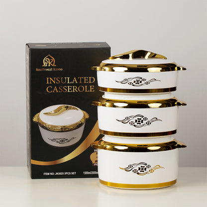 3-Piece Insulated Food Container Set (1.5L, 2L, 2.5L) - Ideal for Ramadan Celebrations, Weddings, Family Gatherings & More