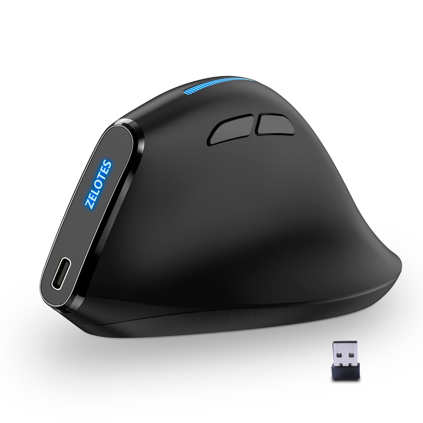 ZELOTES Master F36A Vertical Ergonomic Grip Anti Mouse Hand Charging Wireless Office Mouse