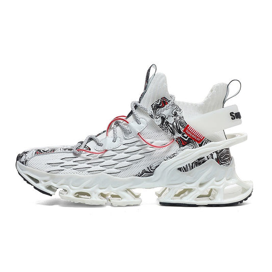 New Men's Shoes Summer Breathable Flyknit Sneakers Youth Blade Running Large Size Trendy Shoes