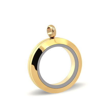 20mm/25mm/30mm Glass Floating Lockets Pendant Stainless Steel Magnetic Twist Closure Jewelry