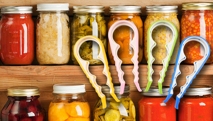 2pc Jar Opener, Easy Grip Bottle Opener Twist Off Lid Quick Opening Cooking Everyday Use for Weak Hands and Arthritic