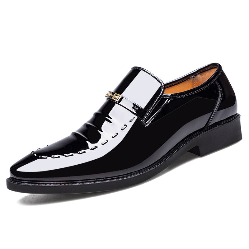 Large size leather shoes, men's breathable Korean style shoes, business formal low cut shoes