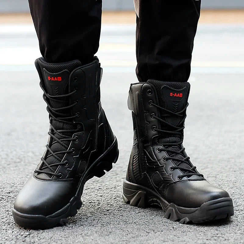 New Men Tactical Boots Winter Combat Ankle Anti-Slip Work Safety Shoes Special Force Army Boots Male Waterproof Motorcycle Shoe