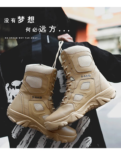 New Men Tactical Boots Winter Combat Ankle Anti-Slip Work Safety Shoes Special Force Army Boots Male Waterproof Motorcycle Shoe