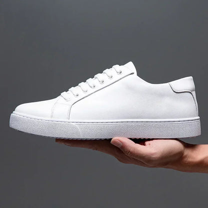 British Style Polishing Casual Soft Sole Small White Shoes for Men Extra Large Men's Shoes 2024 Spring New Trendy Board Shoes