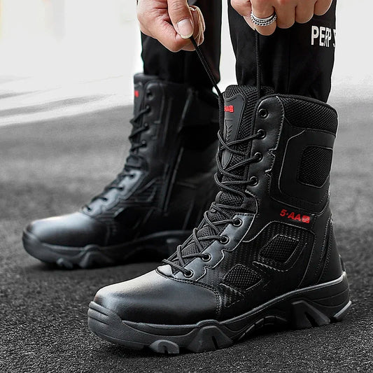 New Men Tactical Boots Winter Combat Ankle Anti-Slip Work Safety Shoes Special Force Army Boots Male Waterproof Motorcycle Shoe