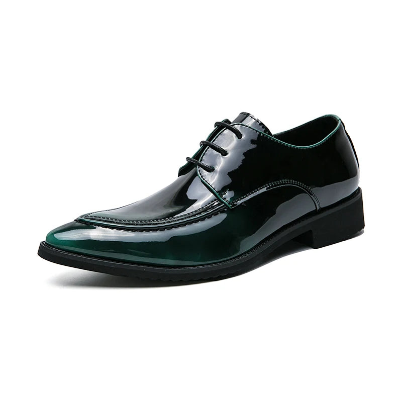 Mens Dress Luxury Business Wedding Party Designer Evening Green Formal Stylist Leather Casual Oxford Shoes for Men Office Flats