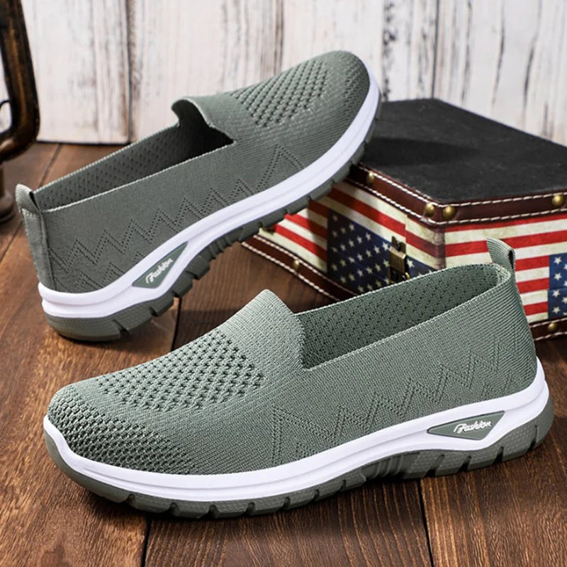 Women Walking Shoes High Quality Women Tennis Sneakers Fashion Lady Breathable Shoe Slip On Knit Upper Non Slip Workout 2025