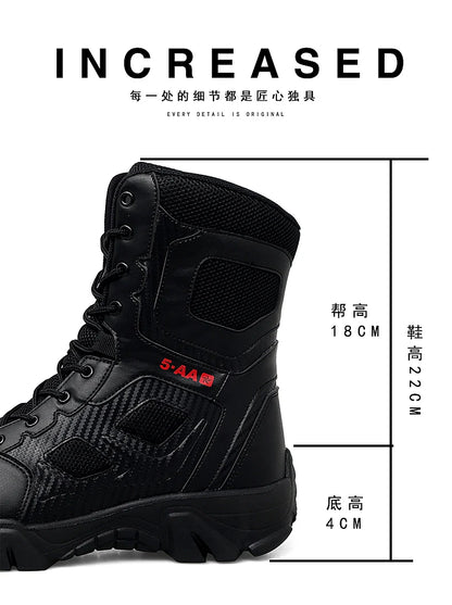 New Men Tactical Boots Winter Combat Ankle Anti-Slip Work Safety Shoes Special Force Army Boots Male Waterproof Motorcycle Shoe
