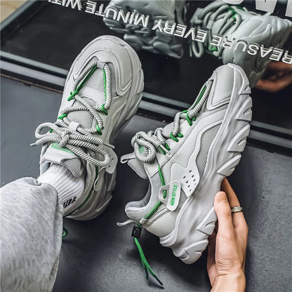 Men's Shoes Spring and Summer Mesh Breathable Casual Sports Shoes Running Shoes Dad Shoes