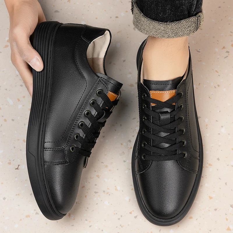 Fashion Designer Men's White Flat Sports Shoes Men's Genuine Leather Oxford Casual Shoes Outdoor Hollow Out Sneakers Mo-3285