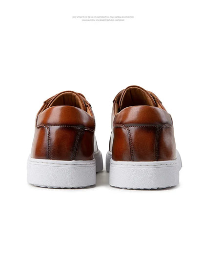 British Style Polishing Casual Soft Sole Small White Shoes for Men Extra Large Men's Shoes 2024 Spring New Trendy Board Shoes