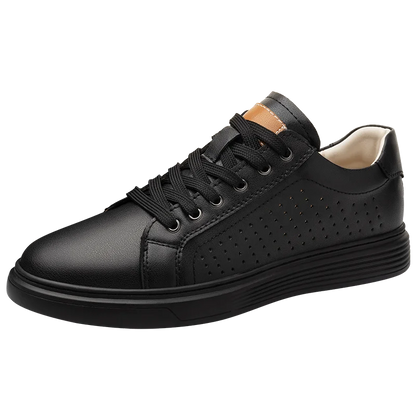 Fashion Designer Men's White Flat Sports Shoes Men's Genuine Leather Oxford Casual Shoes Outdoor Hollow Out Sneakers Mo-3285