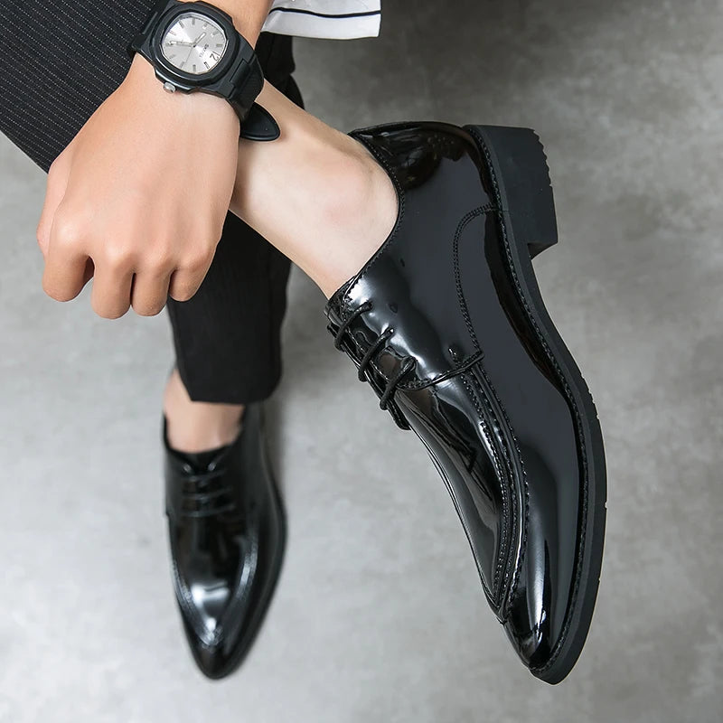 Mens Dress Luxury Business Wedding Party Designer Evening Green Formal Stylist Leather Casual Oxford Shoes for Men Office Flats