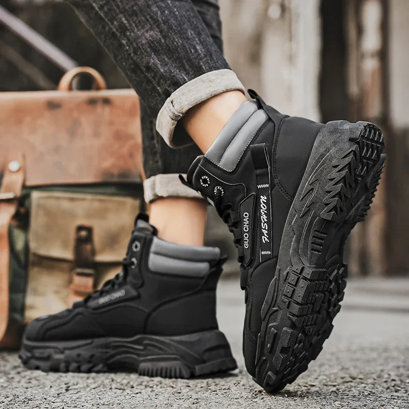 Working Shoes Men Mens Boots Offer Work Safety Shoes Military Man Tactical Boots Men Motorcycle Boot Men's Ankle Army Shooes