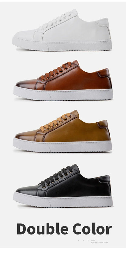 British Style Polishing Casual Soft Sole Small White Shoes for Men Extra Large Men's Shoes 2024 Spring New Trendy Board Shoes