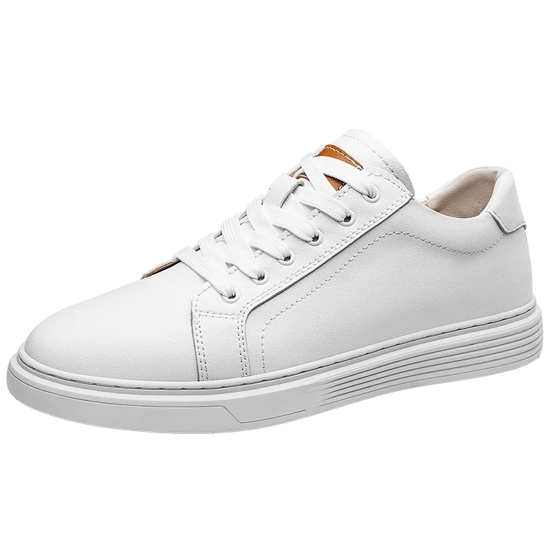 Fashion Designer Men's White Flat Sports Shoes Men's Genuine Leather Oxford Casual Shoes Outdoor Hollow Out Sneakers Mo-3285