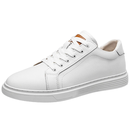 Fashion Designer Men's White Flat Sports Shoes Men's Genuine Leather Oxford Casual Shoes Outdoor Hollow Out Sneakers Mo-3285